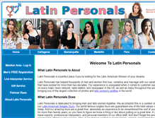 Tablet Screenshot of latin-personals.com